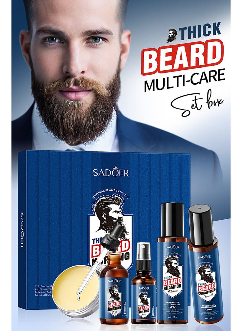 Sadoer Ultimate Beard Kit - Oil, Balm, and More